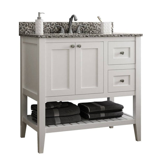 Vanguard 36 Single Bathroom Vanity Base Only, White BMW6_K3SPK88