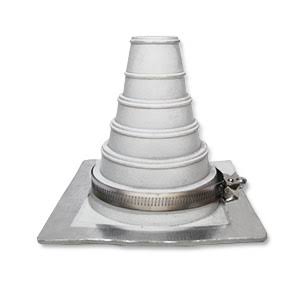 2 Deck-Mate Gray EPDM Boot with Stainless Steel CLAMP, from Portals Plus IBU4_F8ZFU44