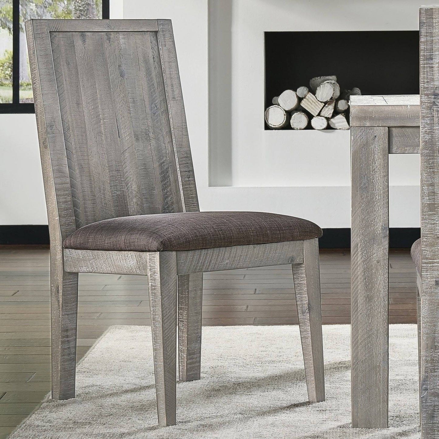 The Gray Barn Fennell Rustic Latte Solid Wood Upholstered Chair (Set of 2) XPS5_E7IUI44