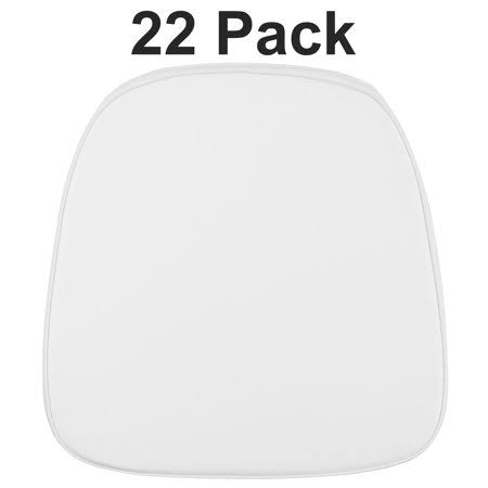 22 Pack Soft Snow White Fabric Chiavari Chair Cushion - Chair Accessories, Size: 15 W x 15 D x 1.75 H TZV0_E2BCU26