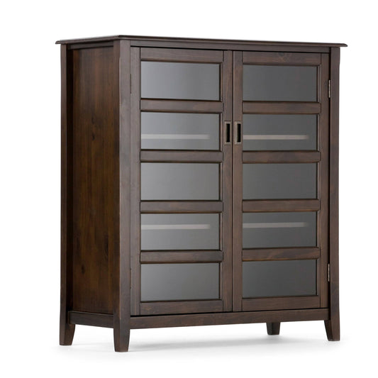 Simpli Home 3AXCBUR-004 Burlington Medium Storage Cabinet, Espresso Brown, 40x22 URH6_T2PQW07