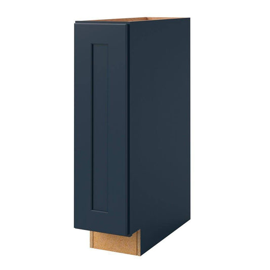 Allen + Roth Port 9-in W x 34.5-in H x 24-in D Navy Square Door Base Cabinet in Blue | 20093NV ZIA7_K1BUL04