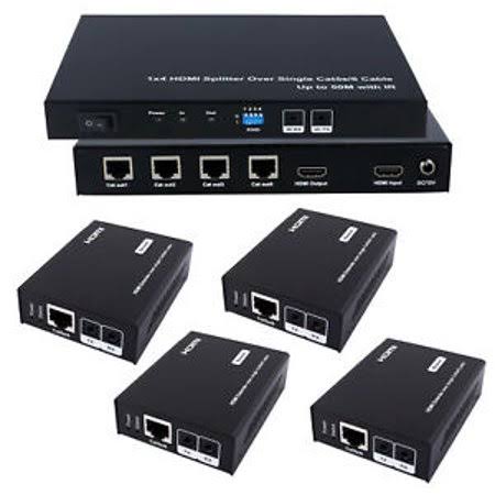 Unbranded/Generic 1x4 HDMI 4-Port Splitter Extender Kit w/ IR Over RJ45 Cat5e Cat6 Ethernet Cable ZAB3_P0EJD20