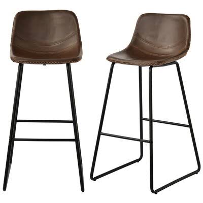 Veli 30.5x22 Bar Stool 17 Stories Upholstery: Light Brown GAO1_T9MJL32