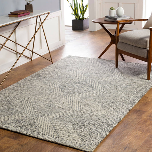 The Curated Nomad Skymont Handmade Wool Tribal Area Rug - 5& x 7&6x22 - Grey IDA5_G0AWW08