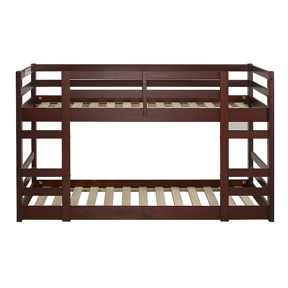 Walker Edison - Solid Wood Low Twin Over Twin Bunk Bed - Espresso PGM7_P6KKF08