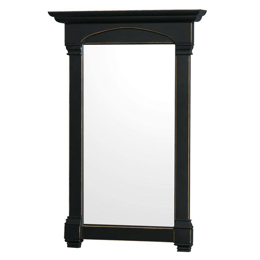 Wyndham Collection Andover 28 in. W x 41 in. H Framed Rectangular Bathroom Vanity Mirror in Black ROB8_E2YRQ46