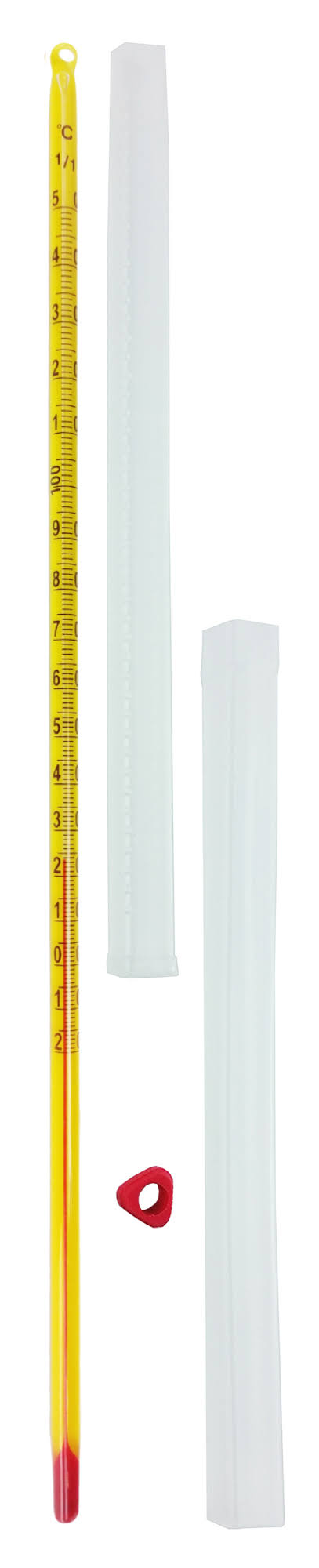 Thermometer, Yellow-Backed, Partial Immersion, Single Scale -20°C to 150°C, Case of 500 6307-CS WJH0_C8XPU49