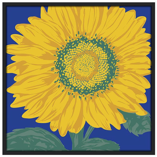 Sunflower 37x22 Square Black Giclee Wall Art - Style #N7119 UVW3_K1UQL88