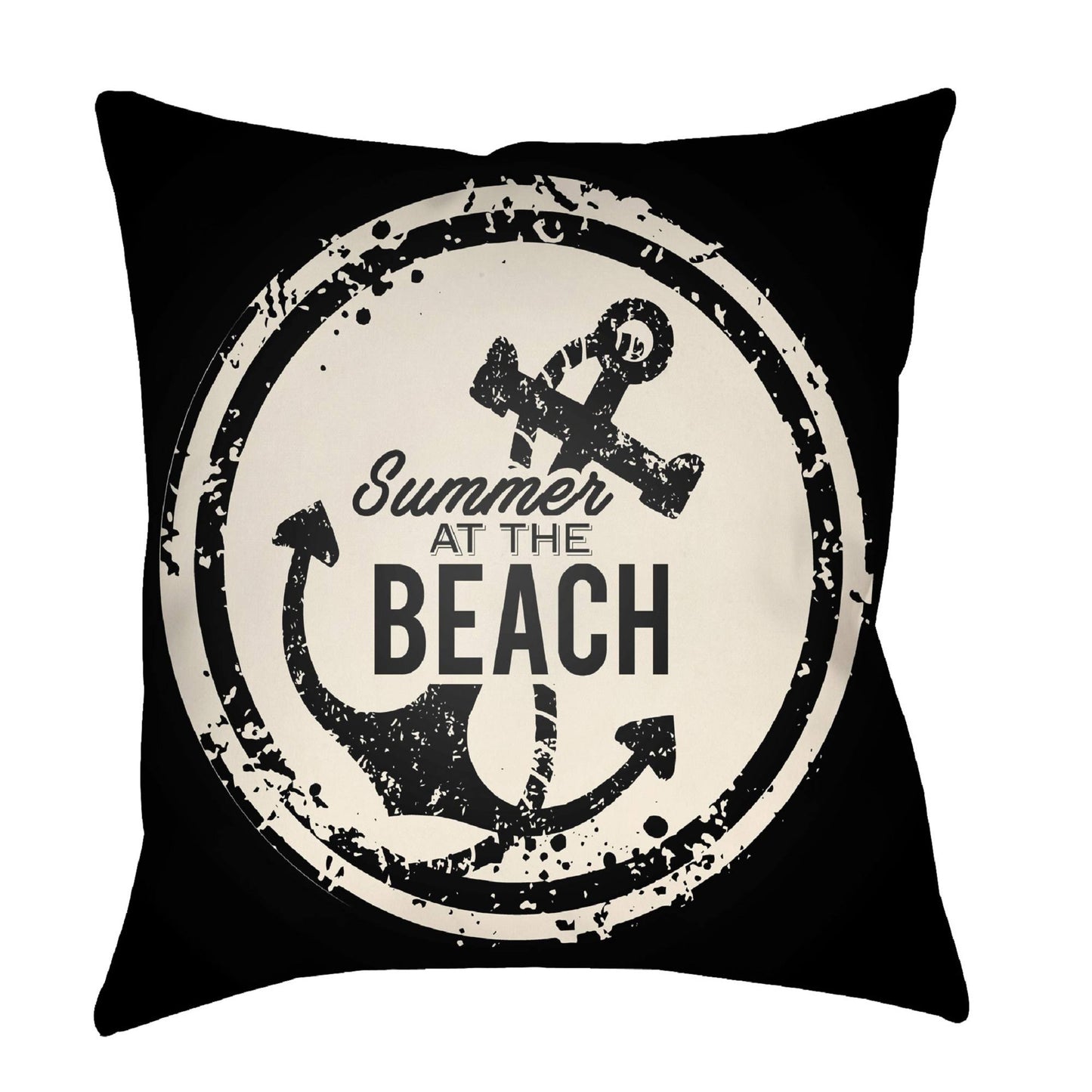 20x22 Black and Ivory Nautical Themed Square Throw Pillow Cover OMS7_F1JXE55