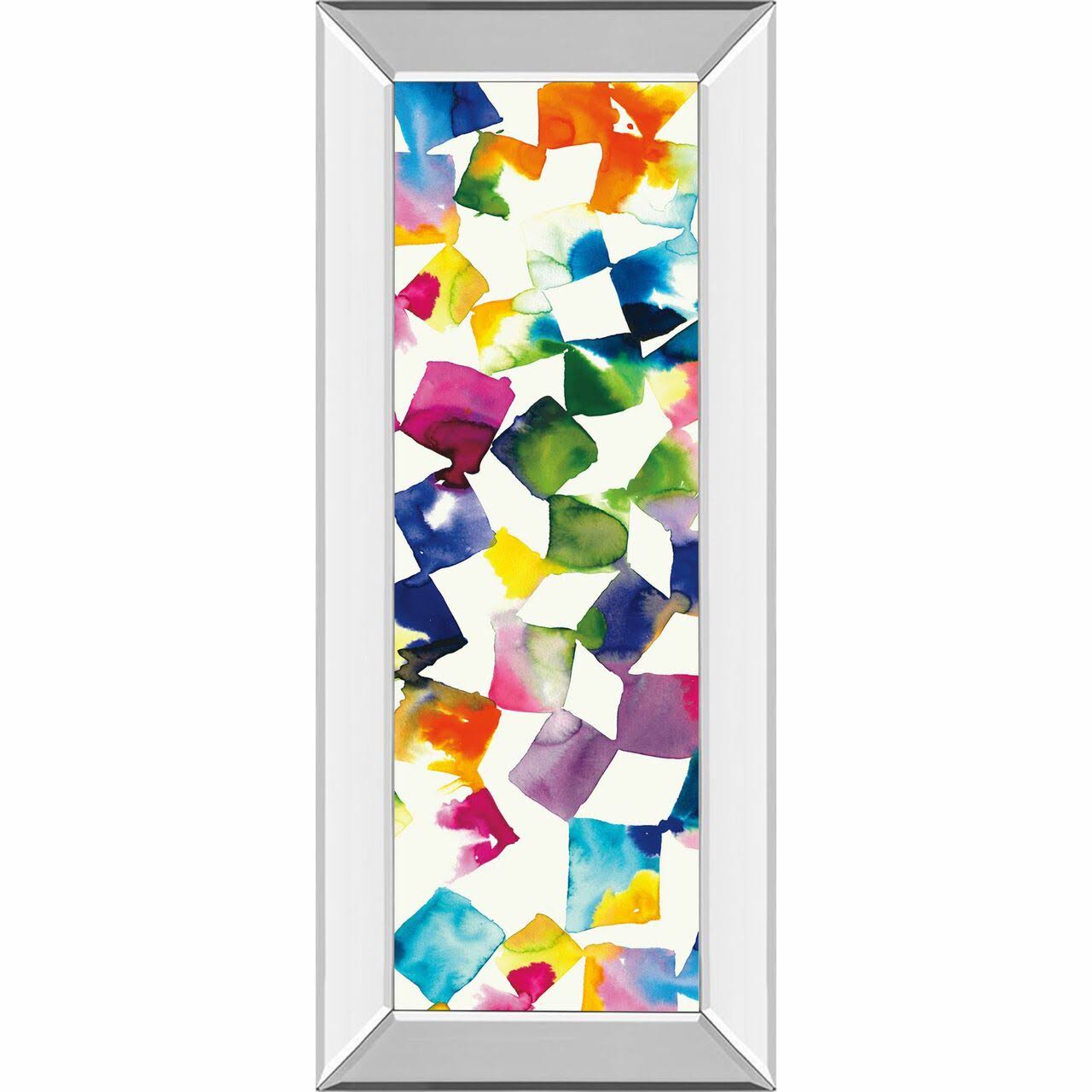 Vibrant Hues Colorful Cubes II Mirror Framed Print Wall Art 42x22 x 18x22 OZP0_S3KLQ05