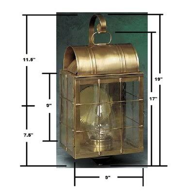 Xzavier 1-Light Outdoor Wall Lantern Breakwater Bay Fixture Finish: Dark Antique Copper, Shade Finish: Clear NZK0_M1FTG71