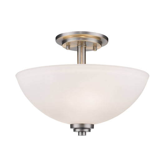 Ashton 3 Light Semi Flush Mount, Nickel, Avery Home Lighting YXN5_X7BNI86