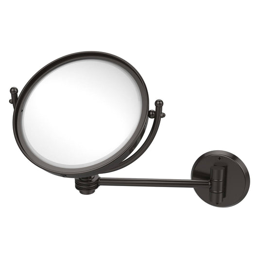 Allied Brass 8-in Wall Mounted Make-Up Mirror 4X Magnification - Oil Rubbed Bronze KQF8_V9EQY68