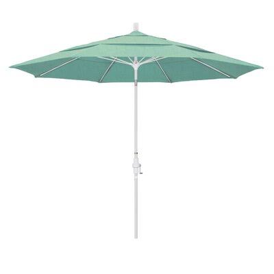 Arlmont  Co. Mariyah 11& Market Umbrella Frame Color: Matted White, Fabric Color: Sunbrella - Spectrum Mist VNO1_U9OFU15