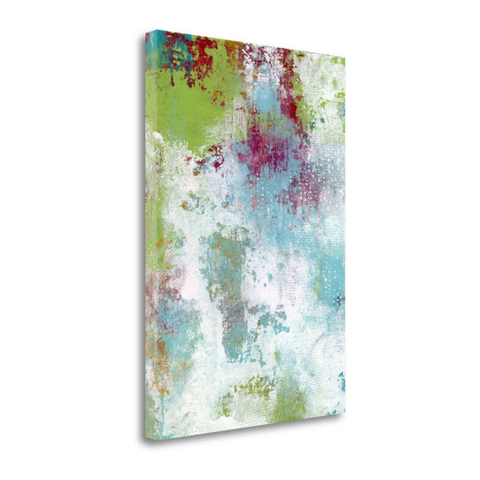 Tangletown Fine Art summer Rain& Graphic Art Print on Canvas, Green JVC1_L8QII41