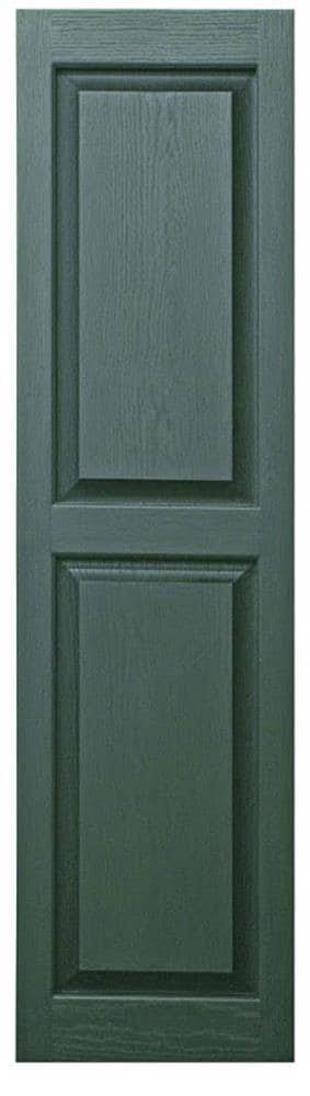 Alpha 2-Pack 14.5-in W x 50.5-in H Pine Raised Panel Vinyl Exterior Shutters in Green | VBLR51PN XNU4_L6RUN20