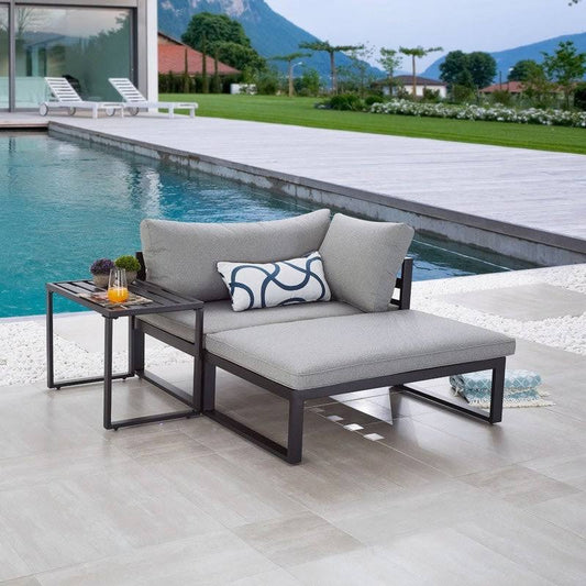 3-Piece Outdoor Conversation Set - Grey YLO0_S5YGB01