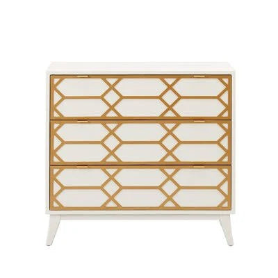 Willa Arlo Interiors Dreyer 3 Drawer Chest, White UBT6_O2HGJ35