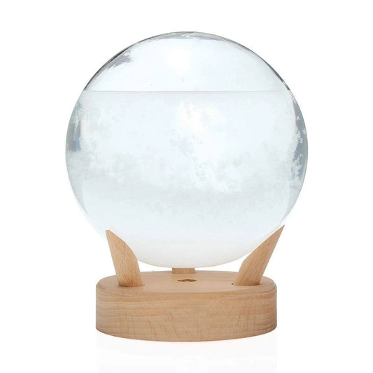 Storm Glass Barometer Sphere Shape LED Weather Monitor XFZ9_F3SPW72