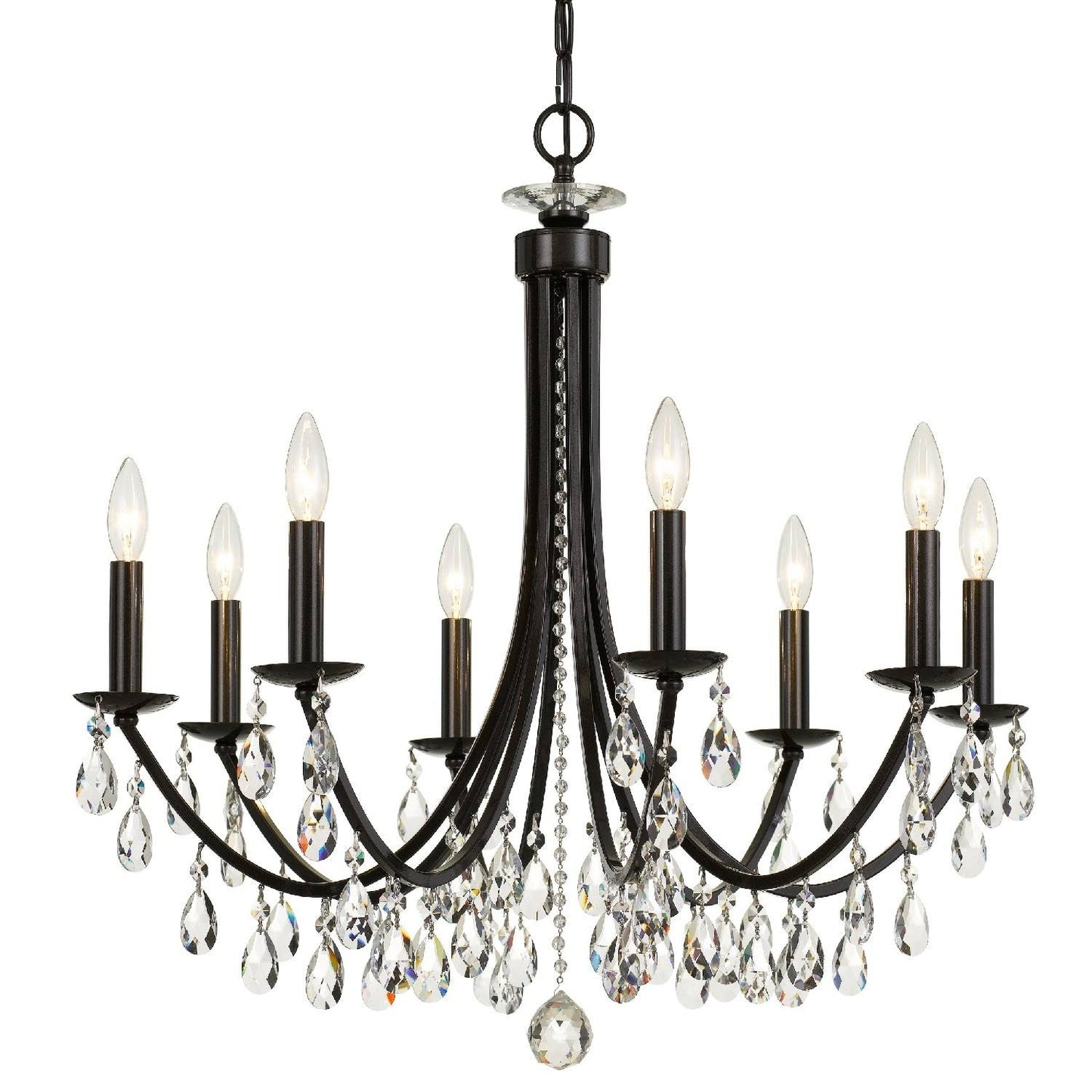 Timeless Home Eight Light Chandelier Bridgehampton Vibrant Bronze - Exact Size VJX0_M7JJT83