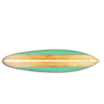 Wooden Surfboard Wall Décor Rosecliff Heights Finish: Brown/Aqua Blue QSY0_X7IMJ49