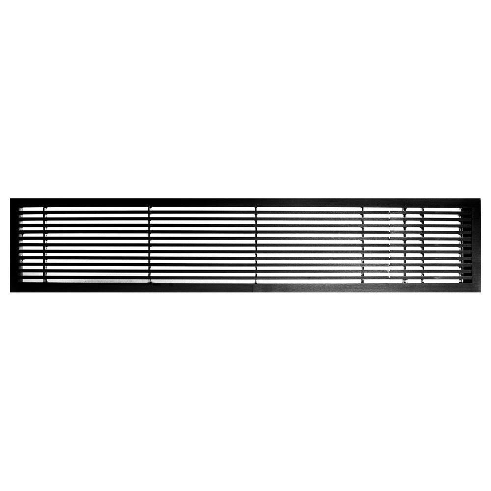 Architectural Grille 200064224 AG20 Series 6x22 x 42x22 Solid Aluminum Fixed Bar Supply/Return Air Vent GRILLE, Black-Matte with ASX7_P0PMI06