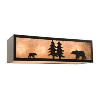 Steel Partners Bear Nature 4 Vanity Light Wall Sconce Shade Color: Bungalow Green, Finish: Old Iron RMK7_K5HPF22