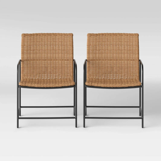 Wexler 2pk Wicker Patio Club Chair - Natural - Project 62 LKD5_X0DVO43