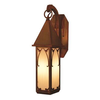 Sebring 1-Light Outdoor Wall Lantern Arroyo Craftsman Color: Pewter, Shade Type: Almond Mica ZHJ9_W1AHO67