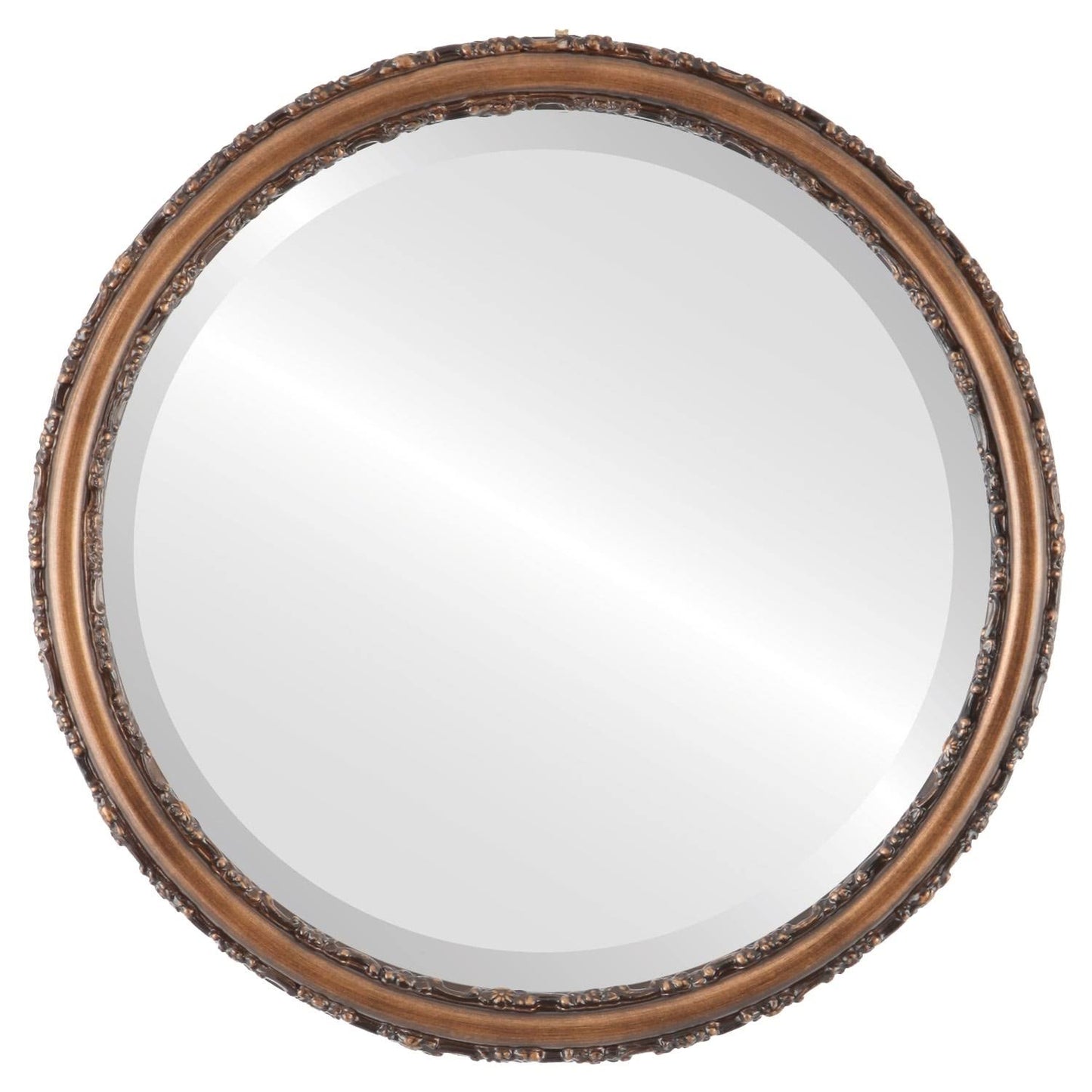 Virginia Framed Round Mirror in Sunset Gold - 25x25 PYE1_P9NDJ62