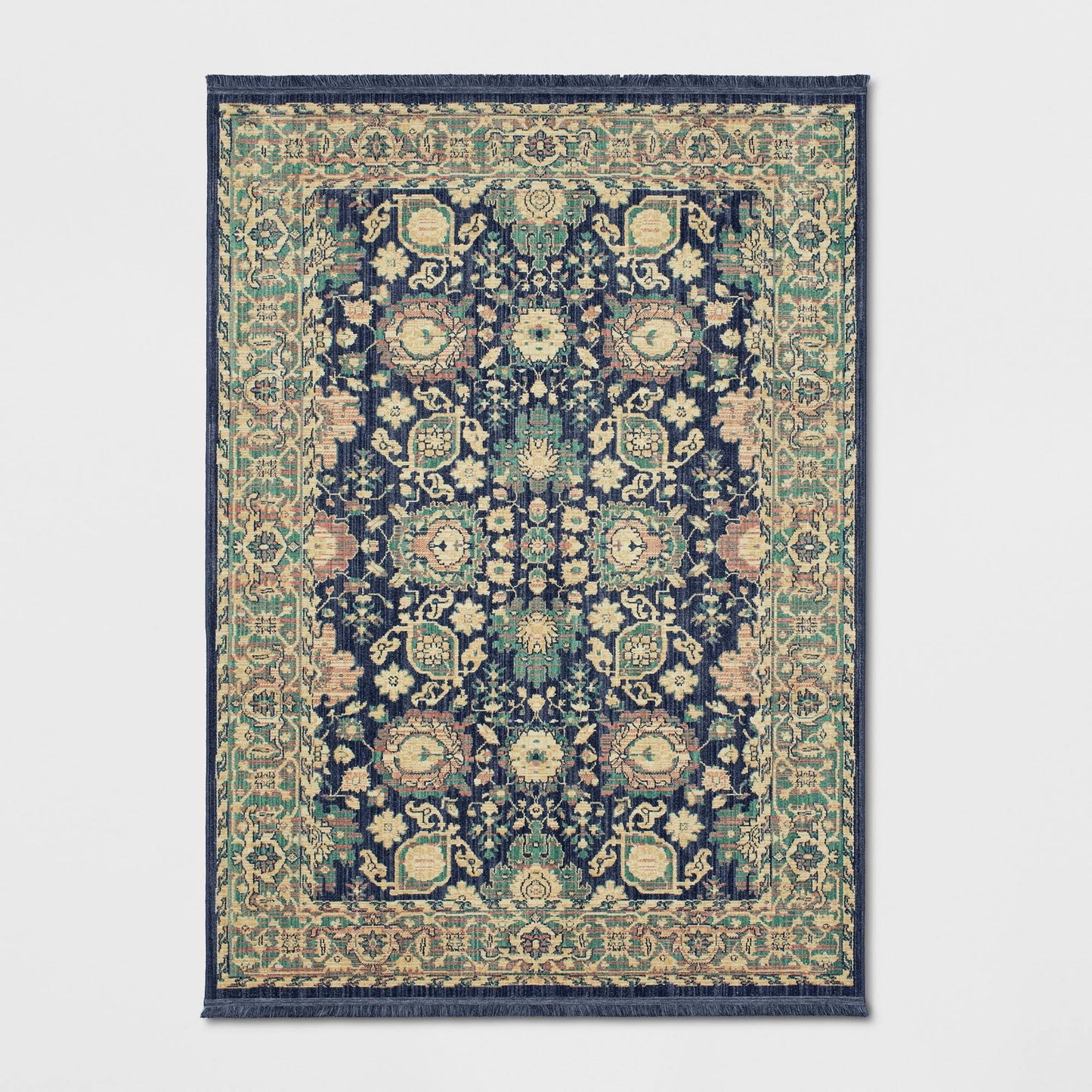 7&x10& Persian with Fringe Border Woven Area Rug Indigo - Threshold EGG5_P5ZLQ27