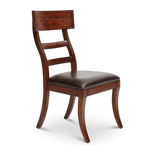 Aspen Mahogany  Leatherette Upholstered Side Chairs (Set of 2) - Dark Brown - Short XAG6_N4ACH12