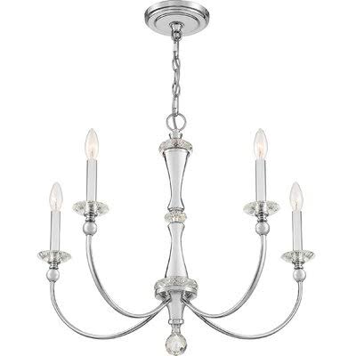 Twining 5 - Light Candle Style Tiered Chandelier Rosdorf Park LDZ6_Y0RPK44