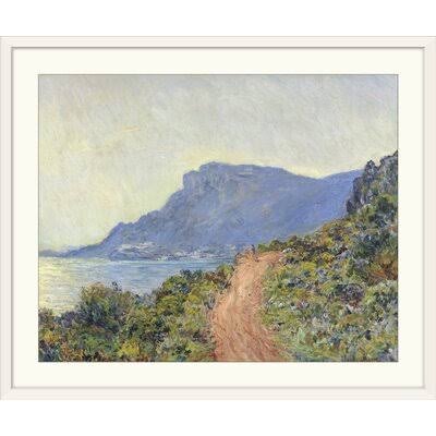 &La Corniche Near Monaco, 1884& by Claude Monet Painting Print Great Big Canvas Format: White Frame, Size: 32x22 H x 38x22 W x 1 BIK2_Z8LAY37