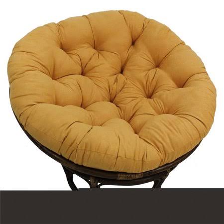 42 in. Rattan Papasan Chair with Micro Suede CUSHION, Lemon OFV6_V2RJP36