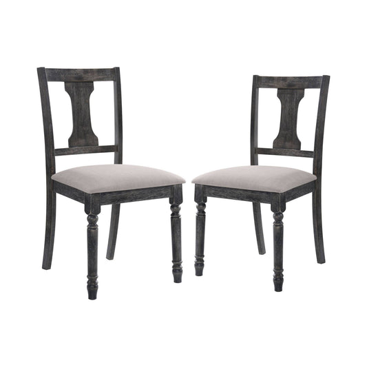 Set of 2 Hansen Cushioned Wood Dining Side Chair Weathered Gray - HOMES: Inside + Out GHQ0_P4EPO14