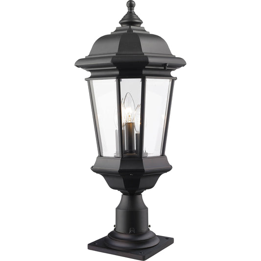 Avery Home Lighting Melbourne 3-Light Black Outdoor Pier Mount Light ARV8_E6YVA50