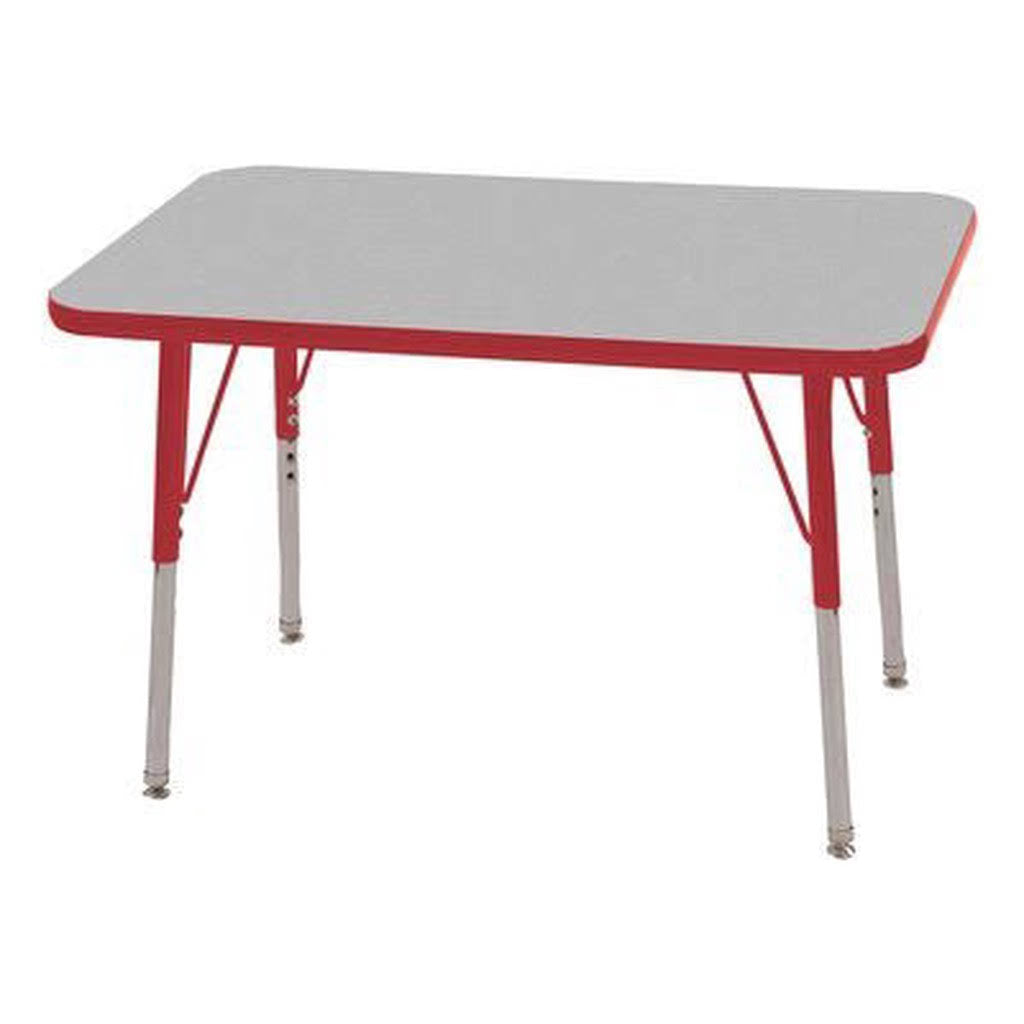 Adjustable Height Rectangle Activity Table Norwood Commercial Furniture Size: 36x22 L x 24x22 W, Tabletop Finish: Gray, Side Fin UWM5_W2OBC48