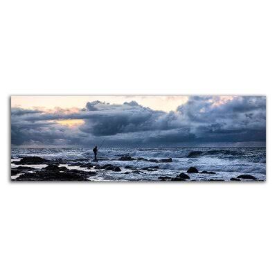 surf Fishing& by Daniel Burt - Wrapped Canvas Painting Print Rosecliff Heights Size: 14x22 H x 42x22 W x 1.5x22 D DBZ7_C8CAX40