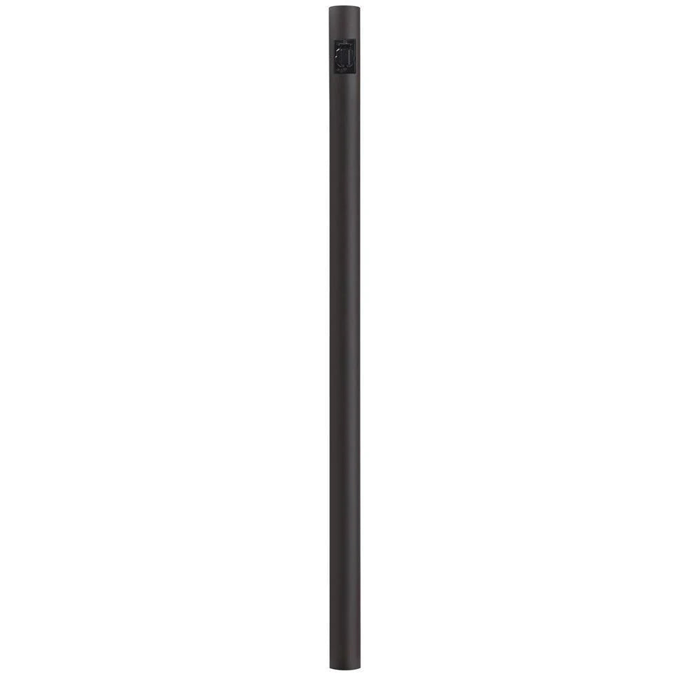 Solus 10 ft. Bronze Outdoor Direct Burial Lamp Post with Convenience Outlet Fits 3 in. Post Top Fixtures JGM1_T7SGB00