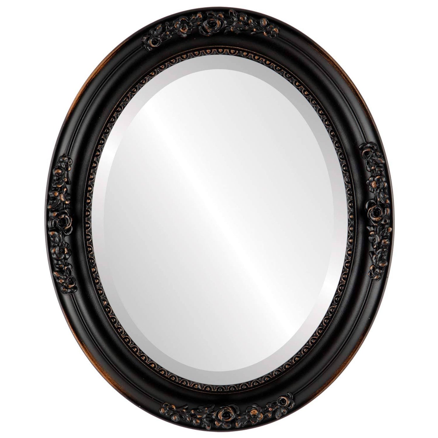 Versailles Framed Oval Mirror in Rubbed Bronze, 21x22x27x22 VOI8_N3FCE06