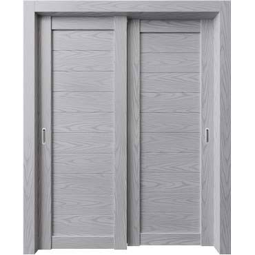 Almes Doors Pathfinder Country Belle Sky Oak Light Grey Bypass Interior DOOR, Modern ANT0_Q1RIX52