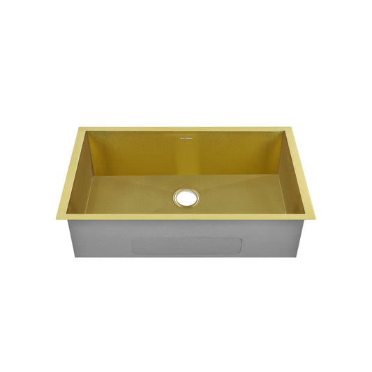 Tourner 27x22 x 19x22 Stainless Steel, Single Basin, Undermount Kitchen Sink in Gold SJS8_M9WWT88