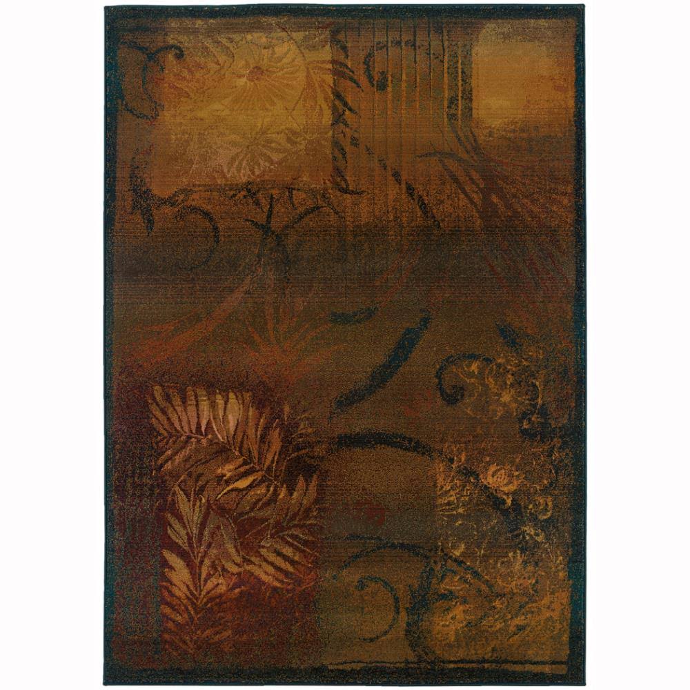 Archer Lane Dapple 10 x 12 Brown Indoor Floral/Botanical Area Rug | 116KHR3B0L RIL7_M0YQL24