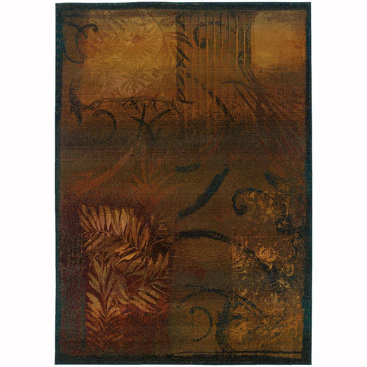 Archer Lane Dapple 10 x 12 Brown Indoor Floral/Botanical Area Rug | 116KHR3B0L RIL7_M0YQL24