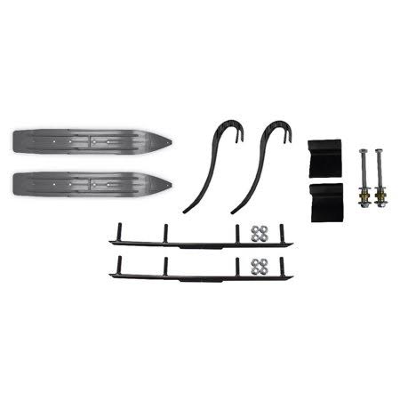 Slydog Gray Hell Hound 7 1/4 inch Snowmobile Skis w/ 4 inch Round Bars Kit Ski-Doo 2017+ GEN4 Chassis NCZ3_O6NPG28