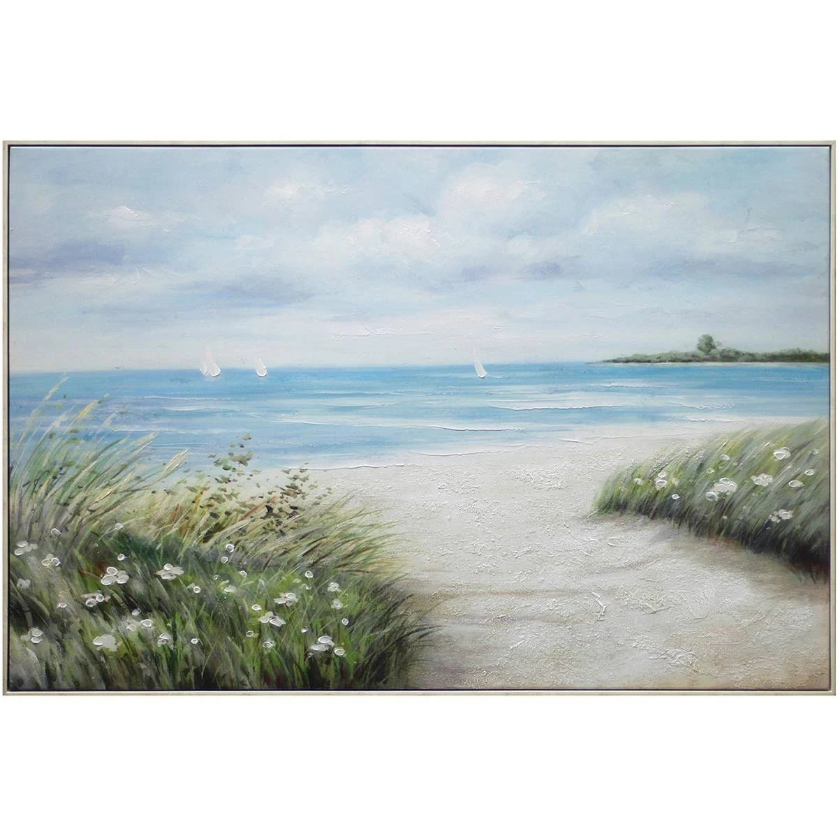 Seaside Flowers Canvas Wall Art JJA2_X5FRO89