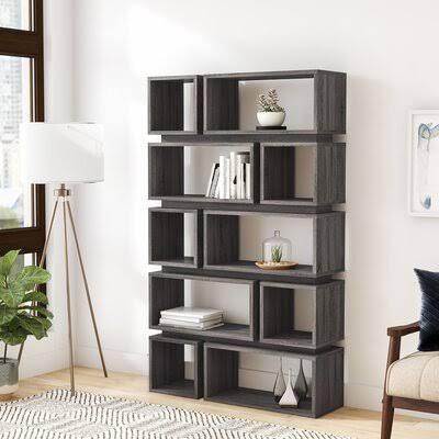 Wilmette Geometric Bookcase Wrought Studio FWL1_F2YUY75