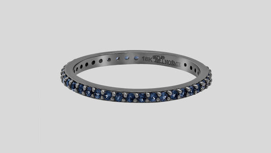 The Sapphire Eternity Band Ring in Black Gold w/ Blue Sapphires | Noémie Fine Jewelry | Handcrafted for Lifes Every Moment RZV9_H7UQF57